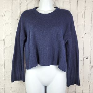 Madewell navy blue wool blend pullover sweater